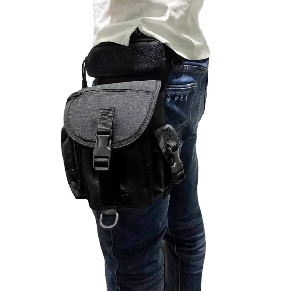 Bolsa de pierna multifuncional, bolsa de pierna táctica, riñonera para motociclismo, bolsa deportiva multiusos para ciclismo al aire libre y senderismo - imagen 4