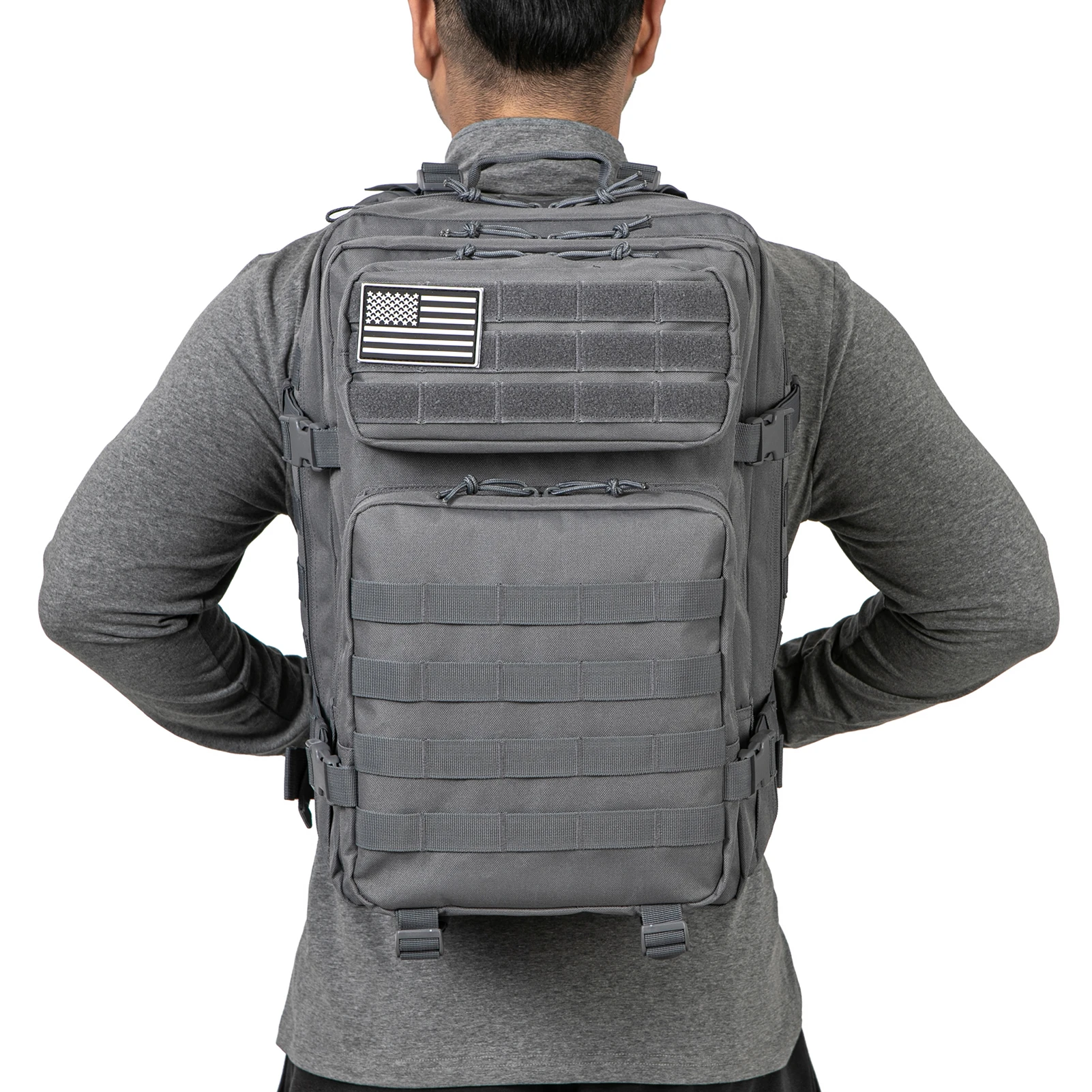 Mochila táctica Molle de 45L para supervivencia, paquete de asalto CCW, bolsa de supervivencia de 3 días, mochila para senderismo y escalada, mochila resistente - imagen 4