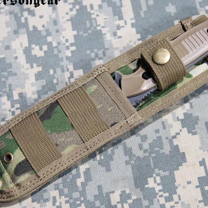 Emersongear-cuchillo recto táctico con cubierta de tela, modelo de plástico, colección de combate Airsoft, caza, senderismo, nailon, EM3330 - imagen 3