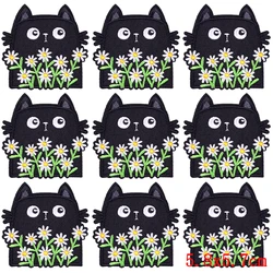 Parche termoadhesivo bordado gato y rana – Dibujo animal para ropa