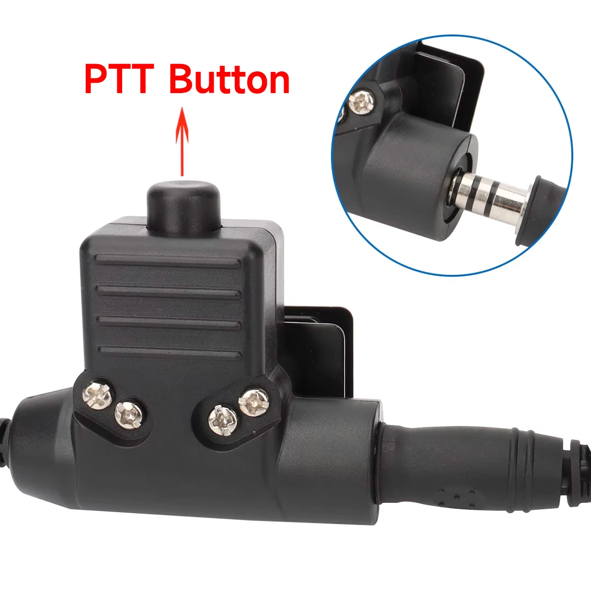 ABBREE-auriculares tácticos U94 PTT, adaptador K de 2 pines para BAOFENG UV-5R UV-5RH UV-32 UV-21 PRO Quansheng UV-K5 8 Walkie Talkie - imagen 3