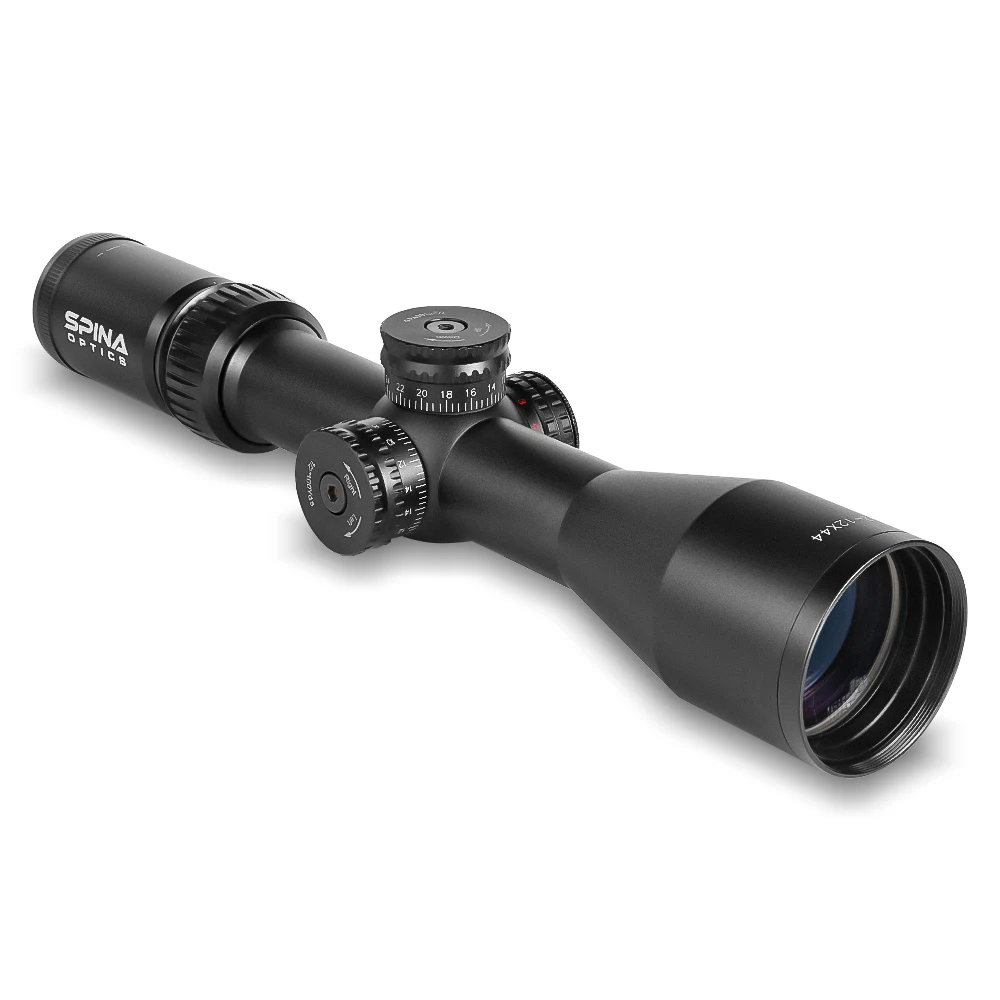 SPINA OPTICS Mira de Rifle Táctica LPVO 2-12x44 para Caza 3-150m, Enfoque Rápido, Compatible con Rifles .22LR y Todas las Armas de Aire PCP - imagen 4