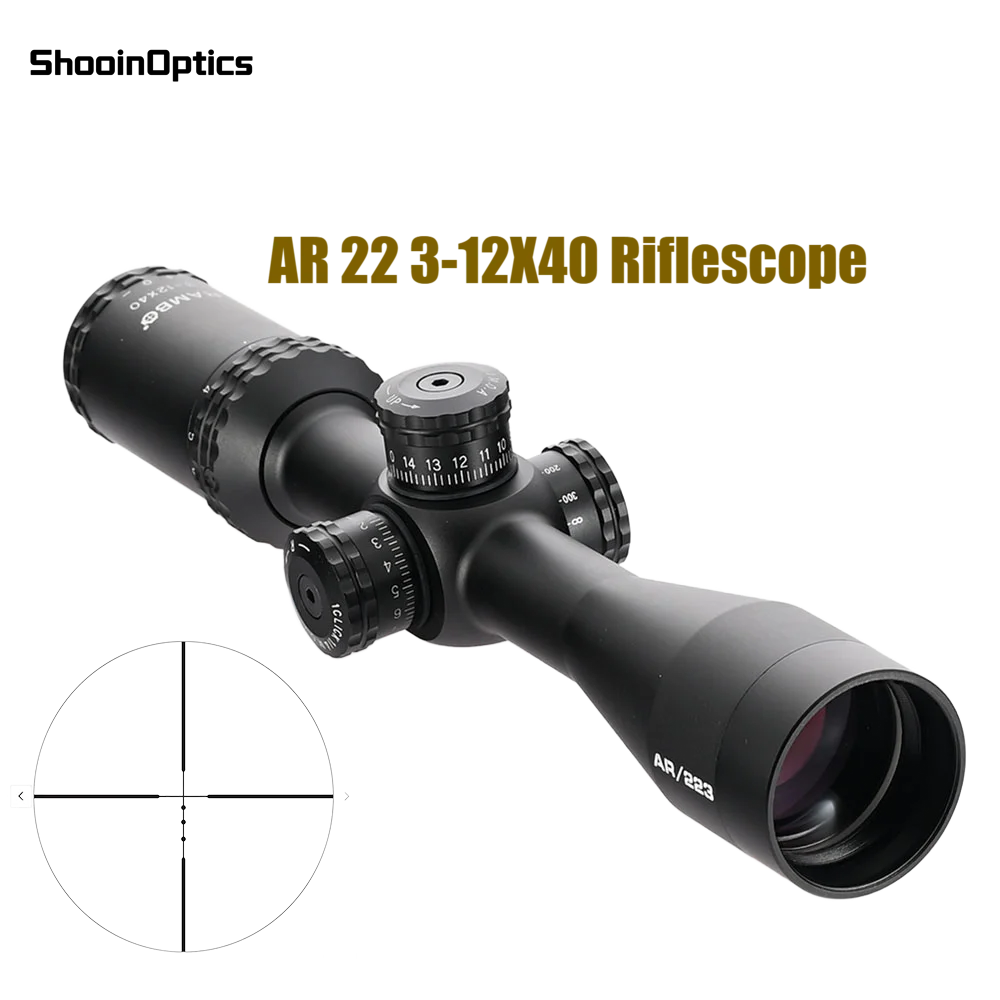 Shooin Optics AR223 Alcance de rifle SFP de tubo de 1 pulgada, 1/4 MOA ajustable, impermeable y a prueba de golpes, óptico para caza y deportes al aire libre - imagen 2