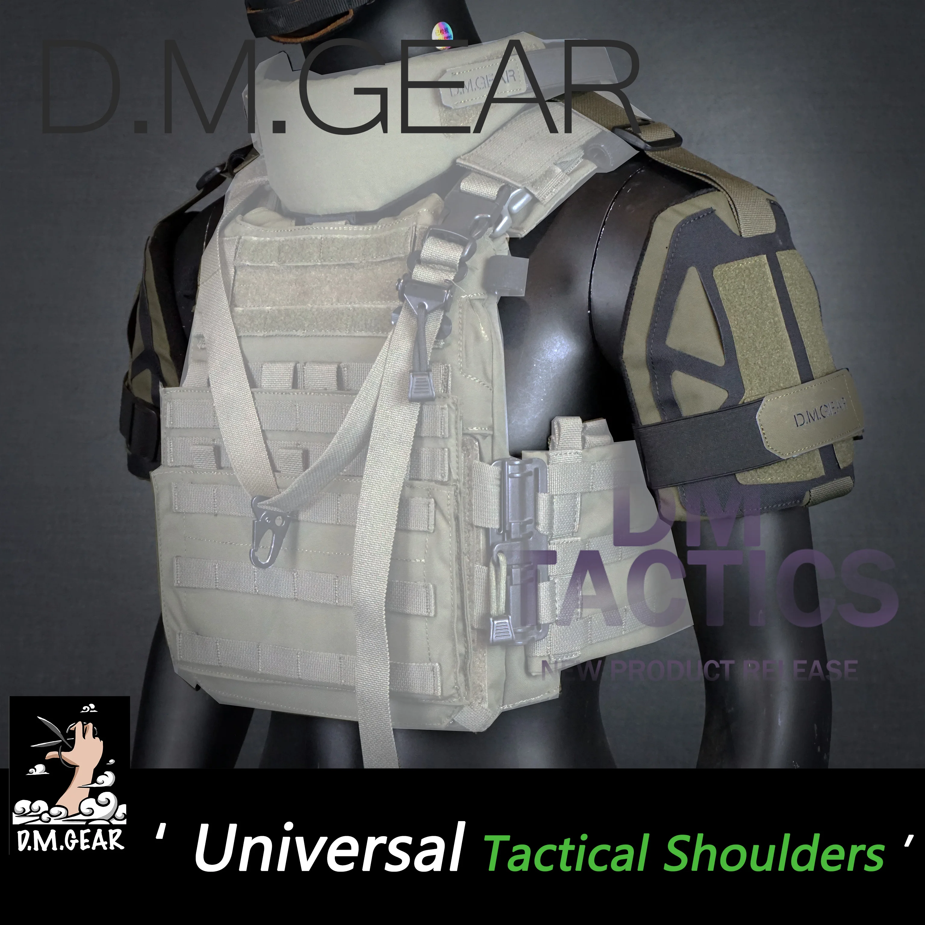 DMgear Steel Series - Chaleco táctico Hombreras universales Armadura de hombro compatible con todos los chalecos tácticos - imagen 3