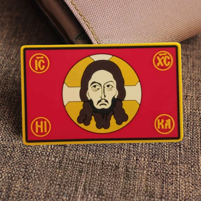 Parche de goma suave de PVC 3D para padre Jesús, ángel guardián, gancho y bucle, insignia de moral, mochila, parches adhesivos decorativos para ropa