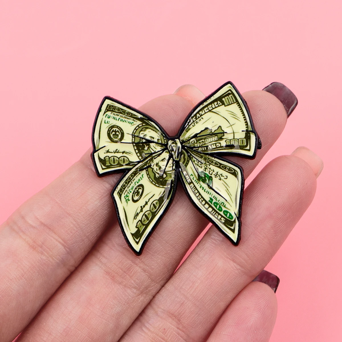 Pin esmaltado billete dólar – Broche para mochila o chaqueta - imagen 4
