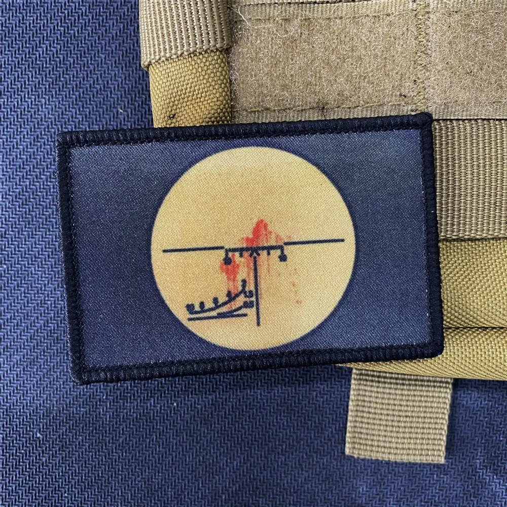 Serie de impresión táctica, pegatinas de tela de gancho y bucle, insignia de moral de vista de francotirador, Dodge Ball, llave de película, Parche de mochila, brazalete - imagen 4