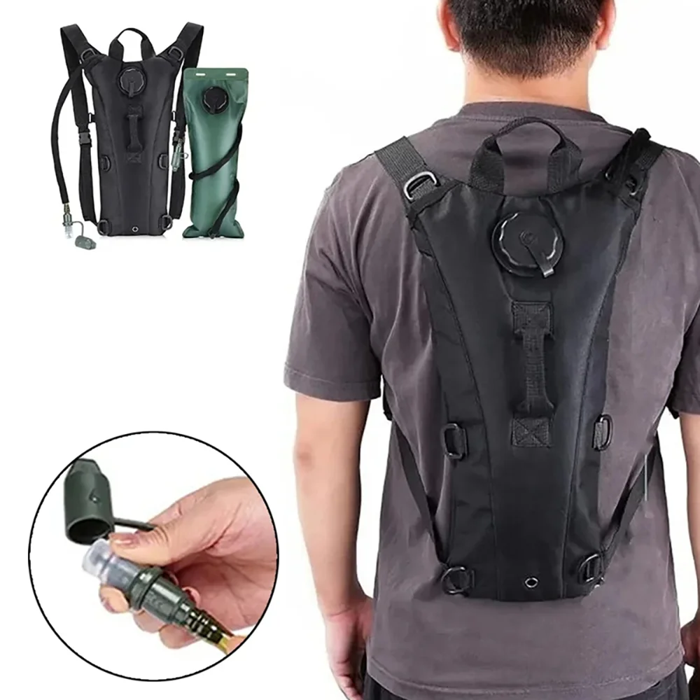 Mochila con bolsa de hidratación táctica y mochila impermeable