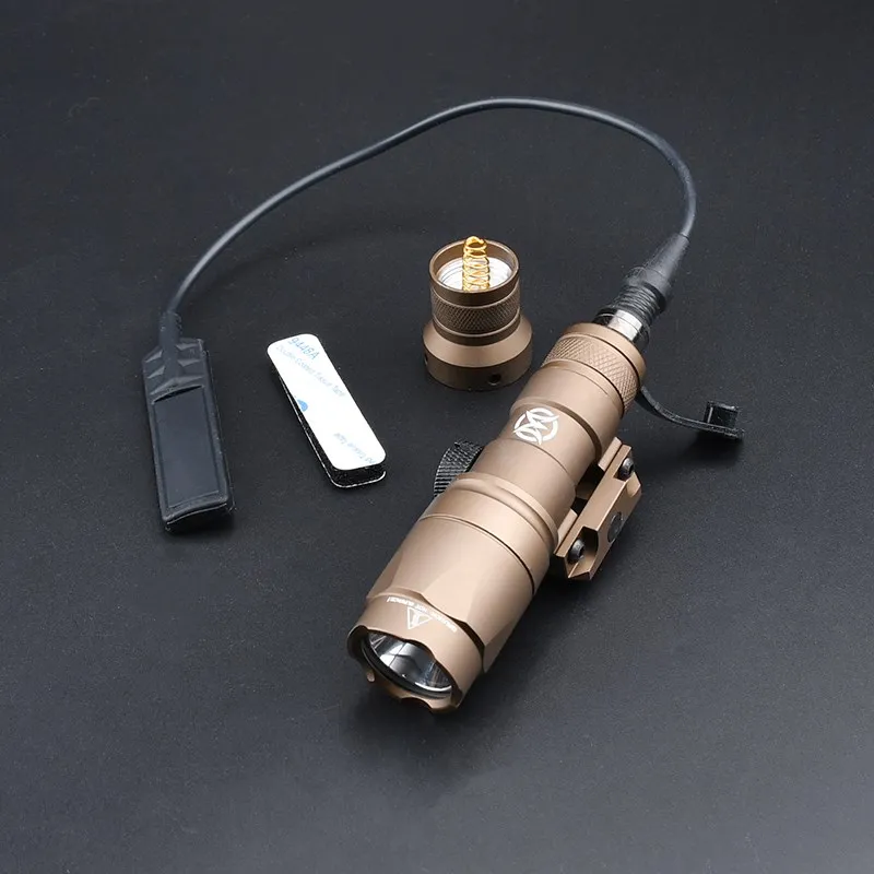 WADSN-linterna táctica Airsoft M300 M300A, pistola de caza, Arma de Rifle, Mini explorador, luz Led, ajuste de riel de 20mm con tapa trasera de interruptor - imagen 3