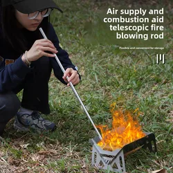 Soplador de fuego plegable para camping y actividades al aire libre
