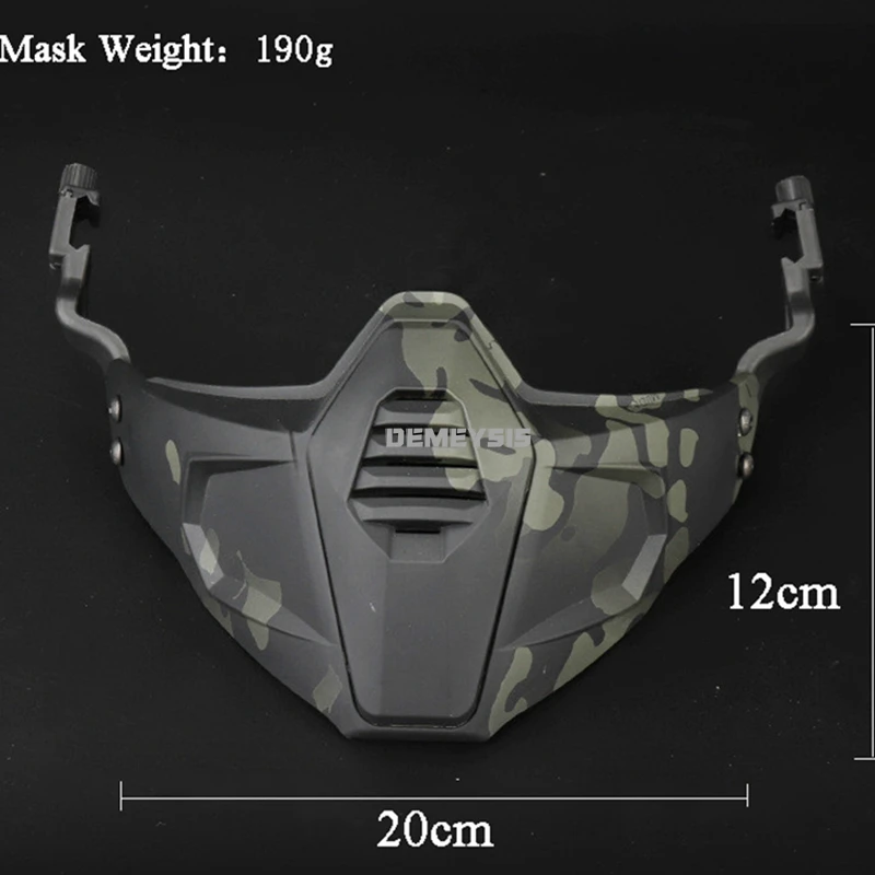 Máscara facial táctica Airsoft y Paintball con gafas integradas - imagen 5