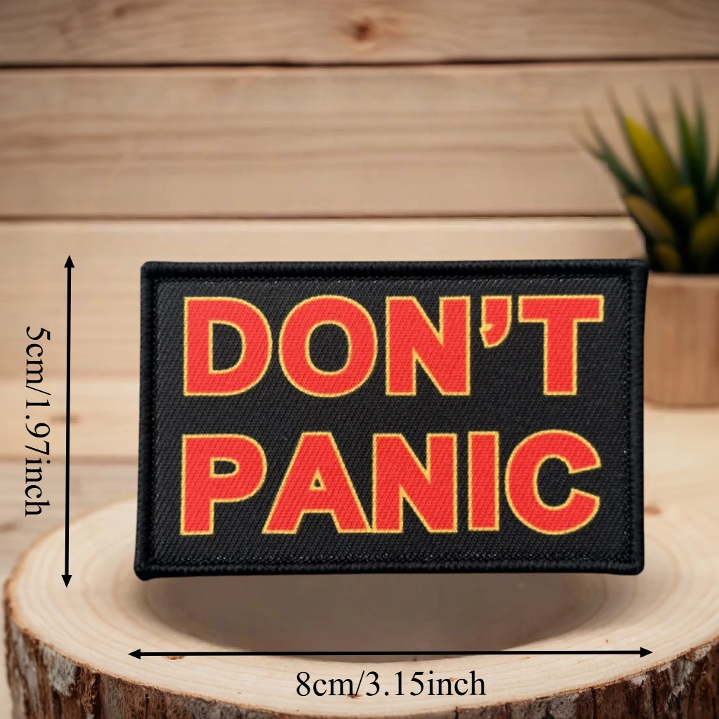 Parche impreso I'm Here, no PANIC, chaleco táctico, insignia de moral con gancho y bucle, pegatina decorativa para mochila, parches para brazalete para ropa - imagen 5