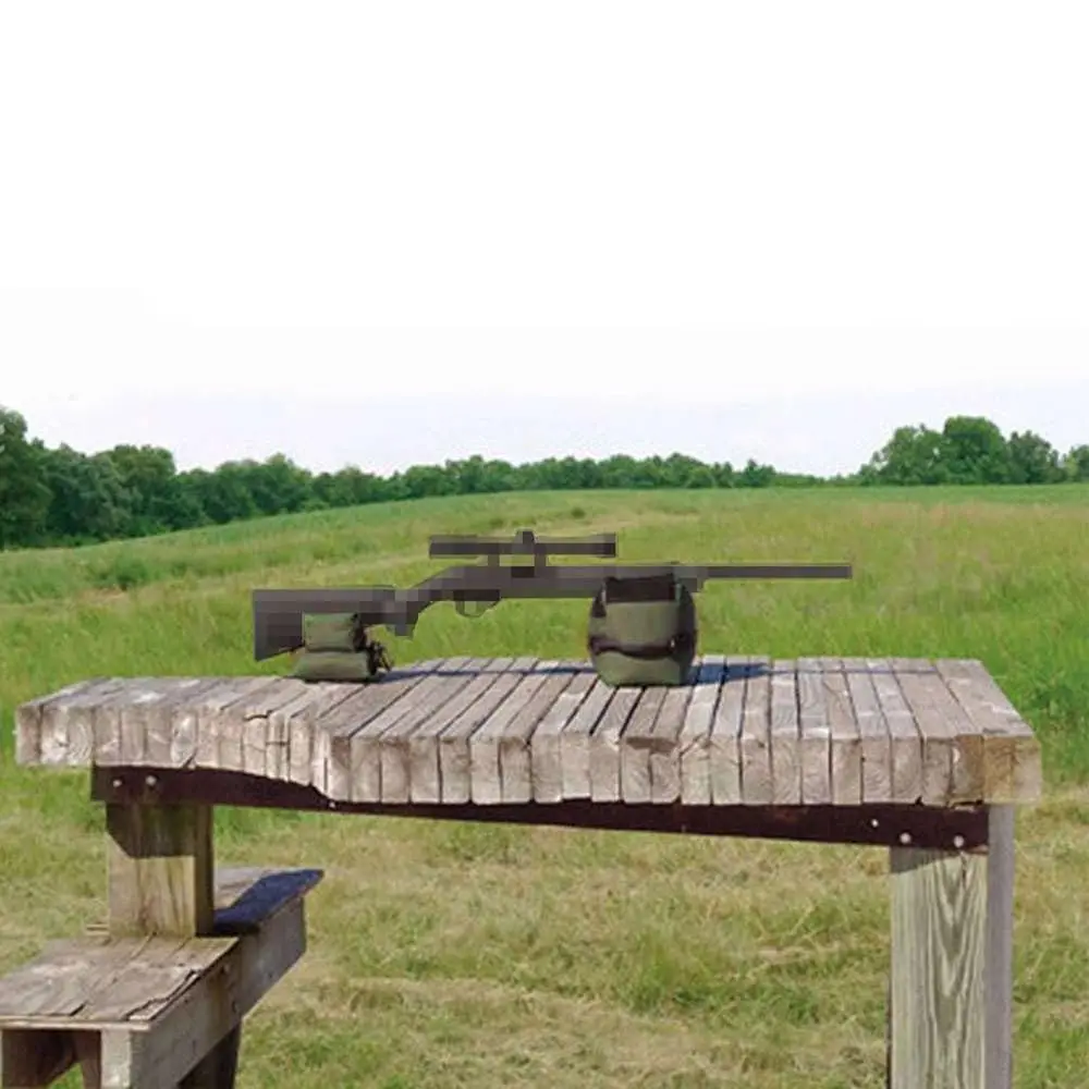 AQzxdc Bolsas de descanso para disparar Soporte delantero y trasero Soportes de soporte para bolsa de arena para pistola Rifle Tiro Fotografía de caza - imagen 2
