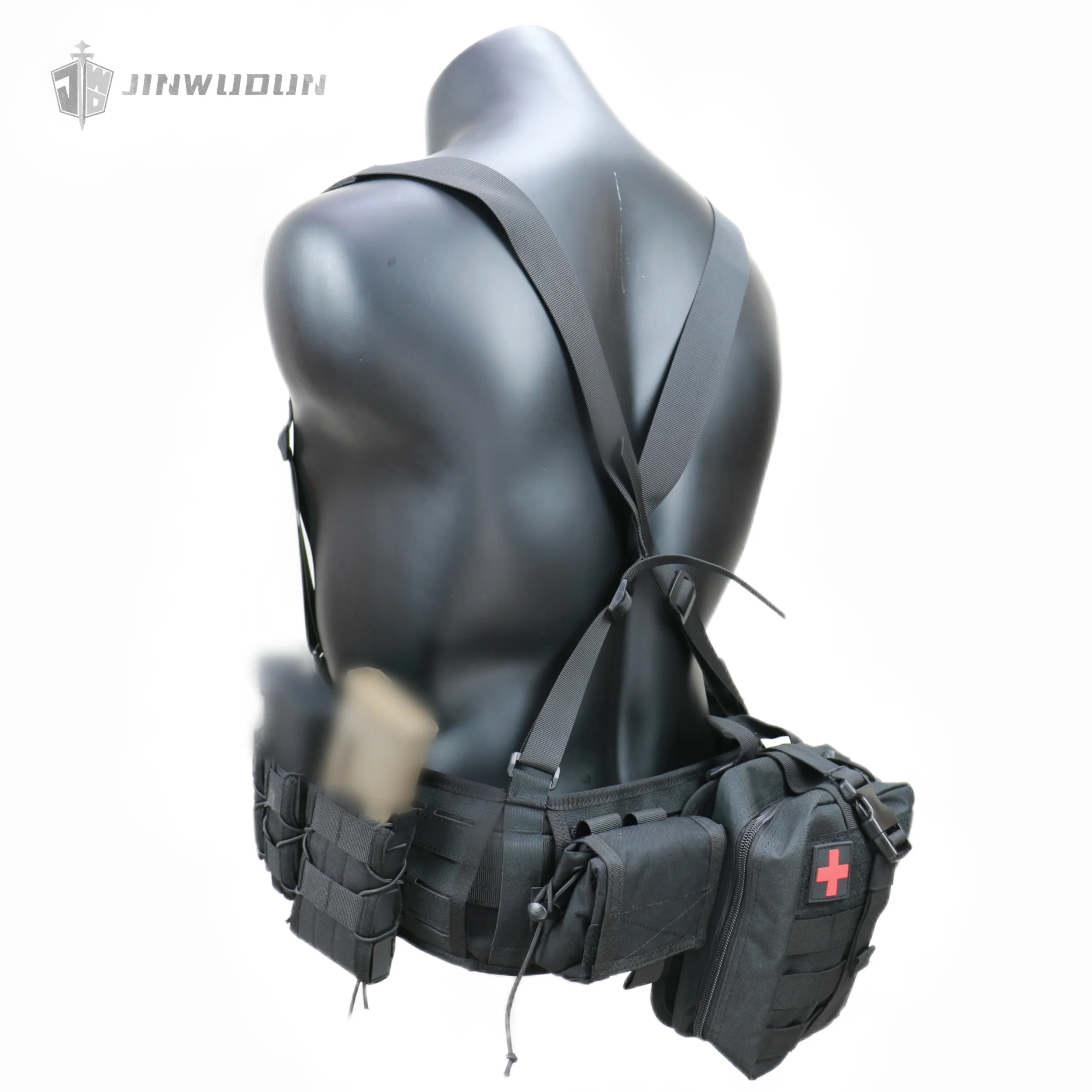 Pretina táctica a prueba de balas, material de nailon 1000D, correas Molle compatibles con varios accesorios para uso en exteriores - imagen 4