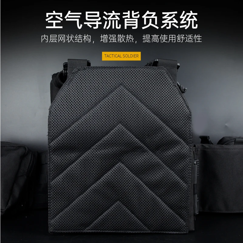 Chaleco de entrenamiento táctico para exteriores 6094, a prueba de balas, a prueba de puñaladas, chaleco desmontable rápido, equipo de transporte de carga, piel exterior - imagen 5