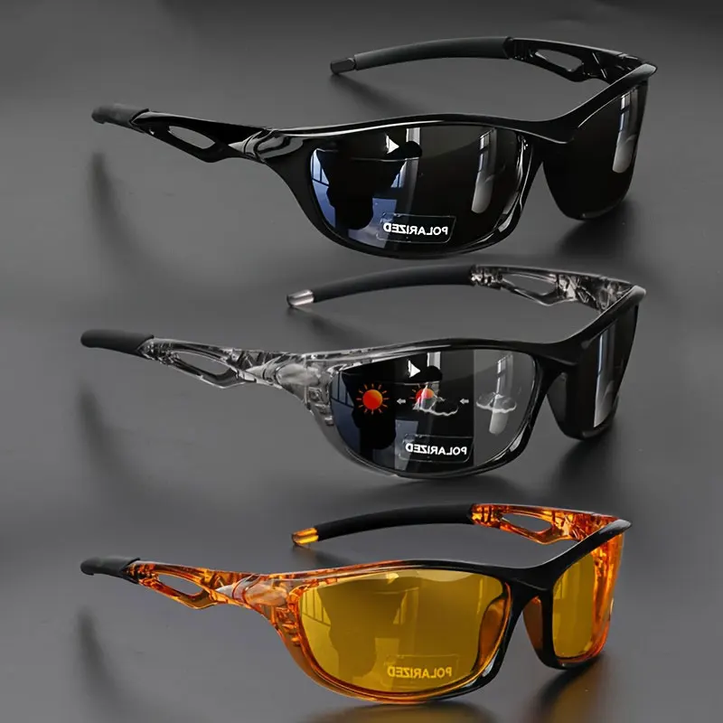 JSJM Gafas de pesca polarizadas profesionales HD UV400 antideslumbrantes para hombres y mujeres gafas de sol vintage adecuadas para conducir, golf, al aire libre - imagen 2