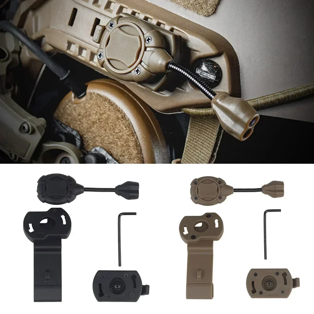 Linterna LED táctica para casco – 3 modos e infrarrojo