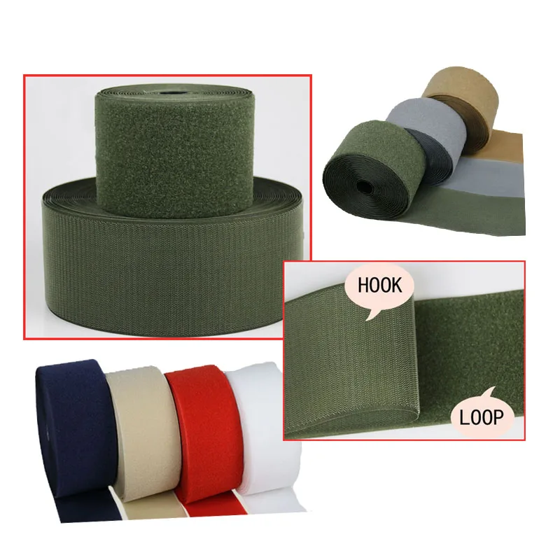 Correas de gancho y bucle de 10 cm de ancho por 2 m de largo para equipo táctico. (soporte adhesivo no incluido, se requiere costura) - imagen 3