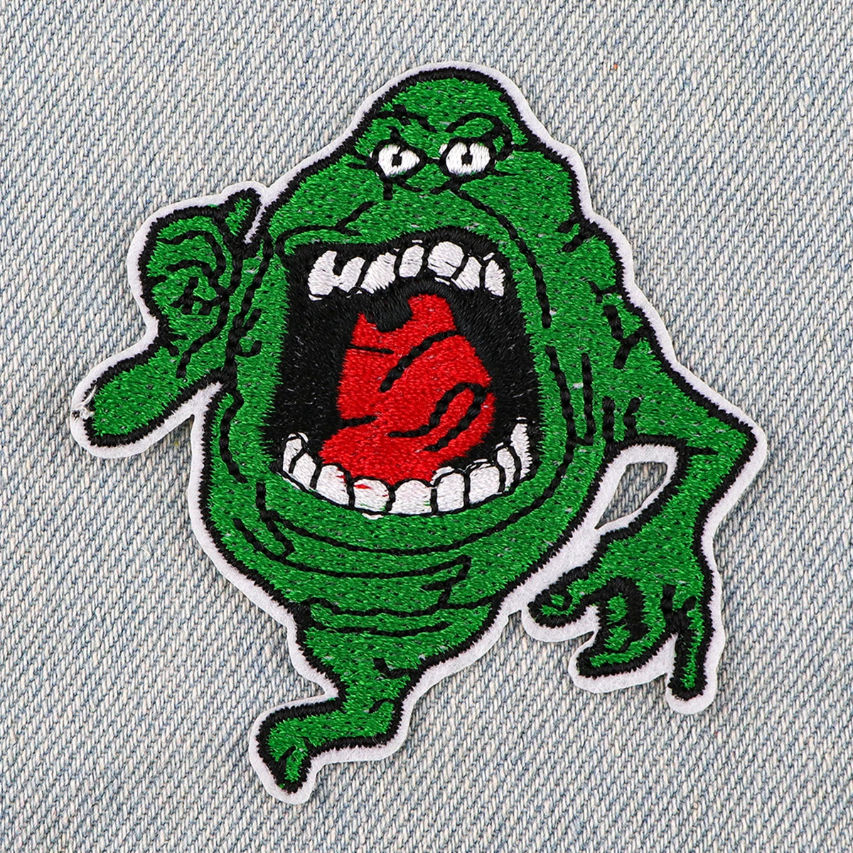 Parche bordado de terror, parches bordados verdes para ropa, chaquetas, pantalones vaqueros, apliques para coser, parches para planchar para ropa DIY - imagen 3