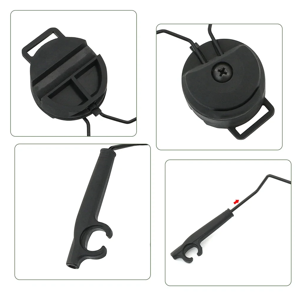 Auriculares tácticos, orejeras electrónicas, adaptador de riel de arco para 3M Pelto TACTICAL 300/500, protección auditiva, auriculares de tiro - imagen 5