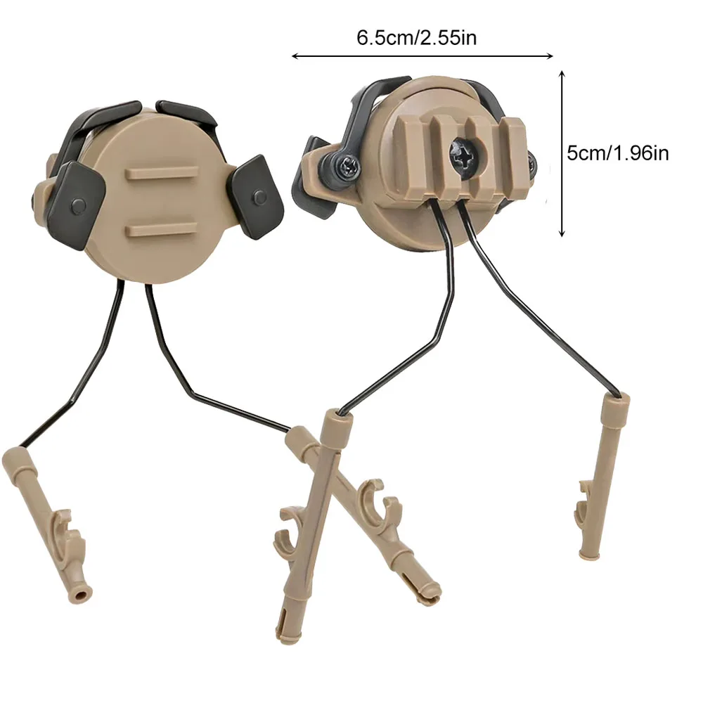 Accesorios para casco táctico, soporte de auriculares ajustable militar, adaptador de riel de arco para deportes al aire libre, Airsoft, Paintball - imagen 2