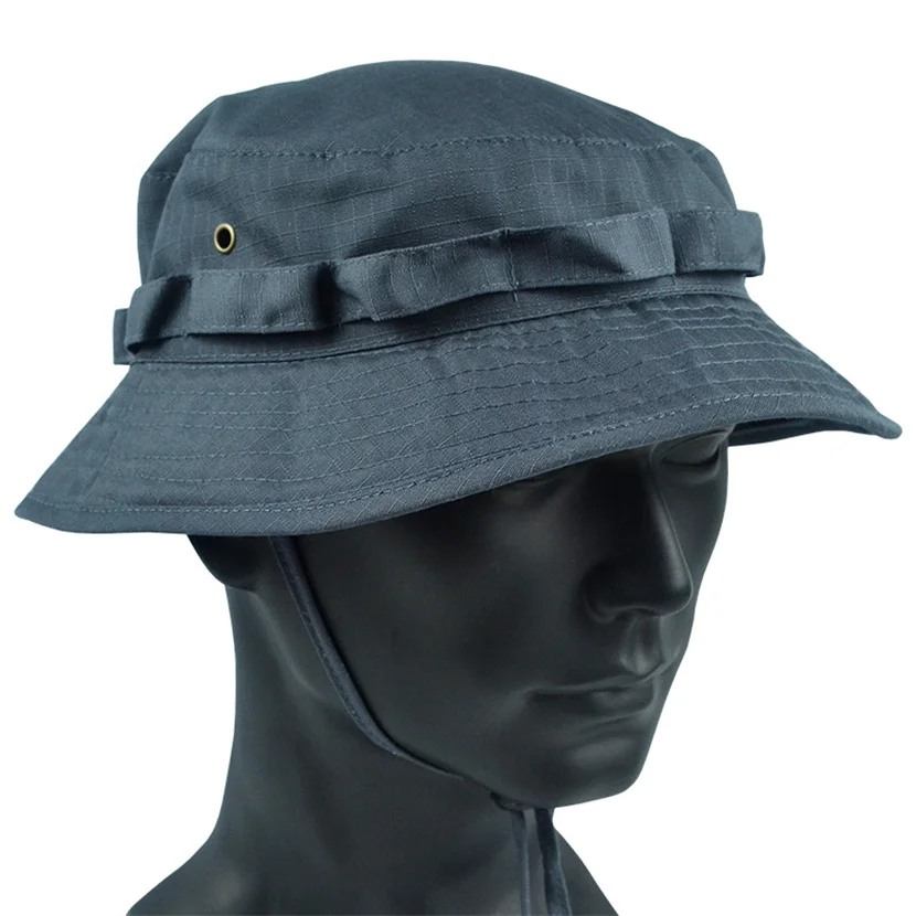 Boonie-Sombrero táctico para pesca al aire libre, gorra de camuflaje, senderismo, pescador, francotirador, Ghillie - imagen 4