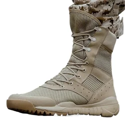 Botas tácticas de fuerza especial de alta calidad para hombre, botas militares de combate en el desierto para senderismo al aire libre, botas de caza ligeras, talla grande 48