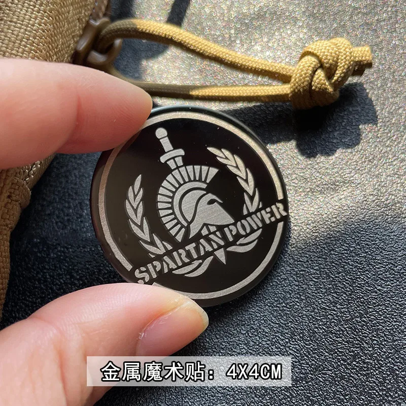 Parches de Metal para traje móvil SPARTAN POWER, insignias tácticas de Guerrero militar para exteriores, accesorios de pegatinas de mochila DIY para ropa - imagen 5