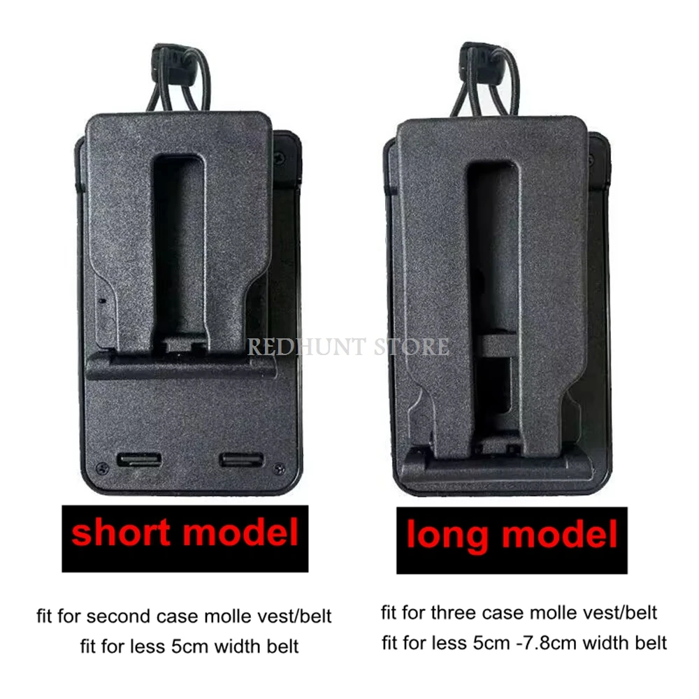 Soporte de Radio Universal, bolsa de Radio para cinturón de servicio con Clip para cinturón, accesorios para aplicación de la ley, bolsa para Walkie Talkie, bolsa MOLLE - imagen 5