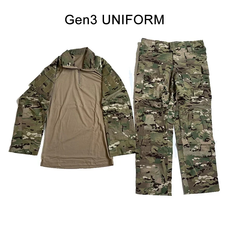 Camuflaje GEN3 G3 entrenamiento táctico caza entrenamiento de combate fuerza especial senderismo Camping escalada traje Gen3 traje de rana Top
