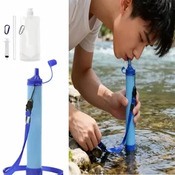 Purificador de agua al aire libre, filtro de agua portátil para acampar, senderismo, supervivencia de emergencia, filtración de agua para arroyos, lagos, ríos