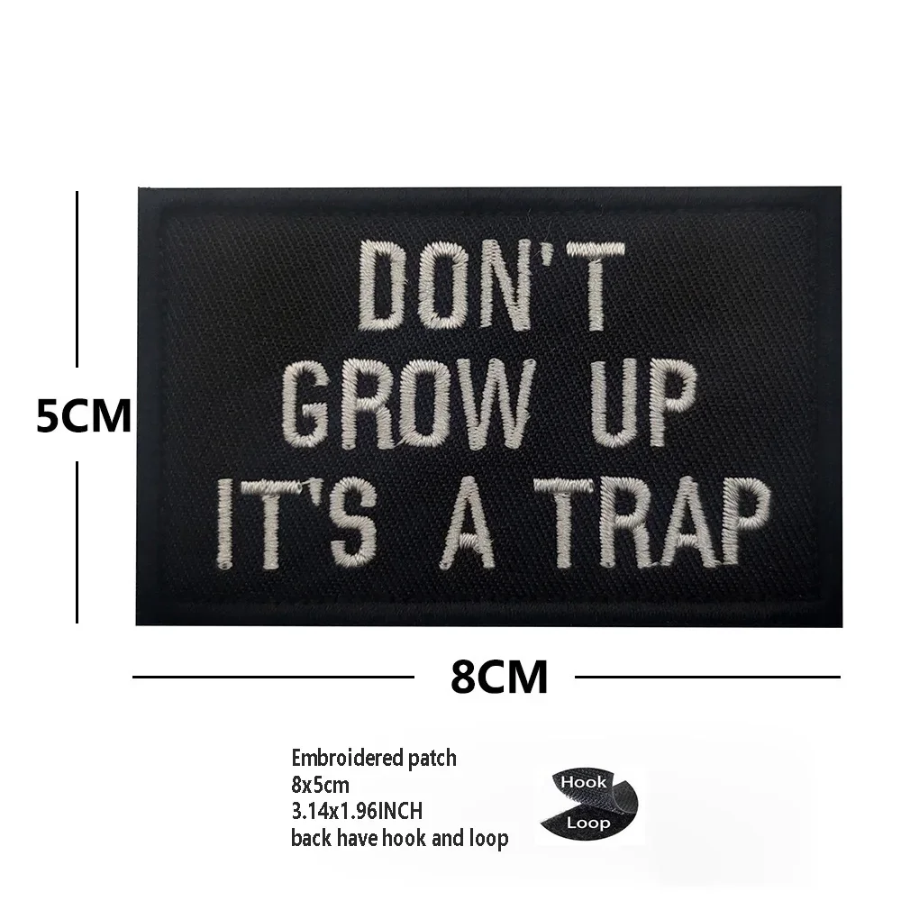 Personalidad creativa letras en inglés palabras tela bordada papel palabras inspiradoras mochila al aire libre insignia de moral parches de gancho - imagen 5