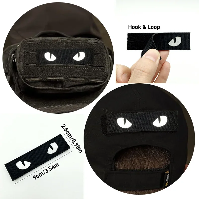 Parches tácticos 3D, insignia reflectante IR en mochila, chaleco, ropa, emblemas de corte láser, gancho y bucle, equipo para exteriores - imagen 2