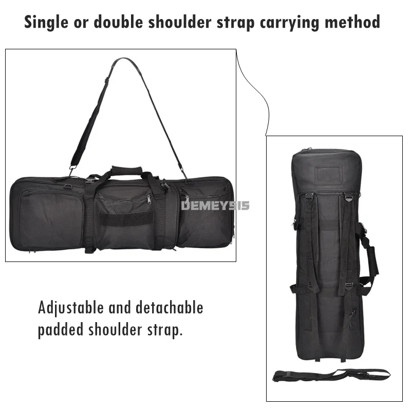 Bolsas de pistola de caza, mochila de Rifle táctico de nailon duradero, accesorio de pistola de francotirador de combate Airsoft, 85cm - imagen 5