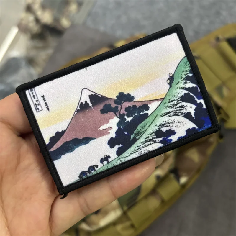 Parche impreso Inume Pass para ropa, insignias de moral táctica, parches militares con gancho, pegatinas para mochila