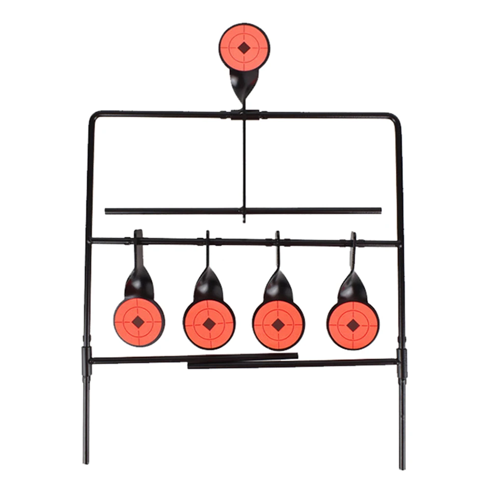 Objetivo giratorio de reinicio de tiro para Rifle, pistola CS, entrenamiento de caza al aire libre, accesorios de práctica de puntería, carillón de viento, objetivo de tiro - imagen 4