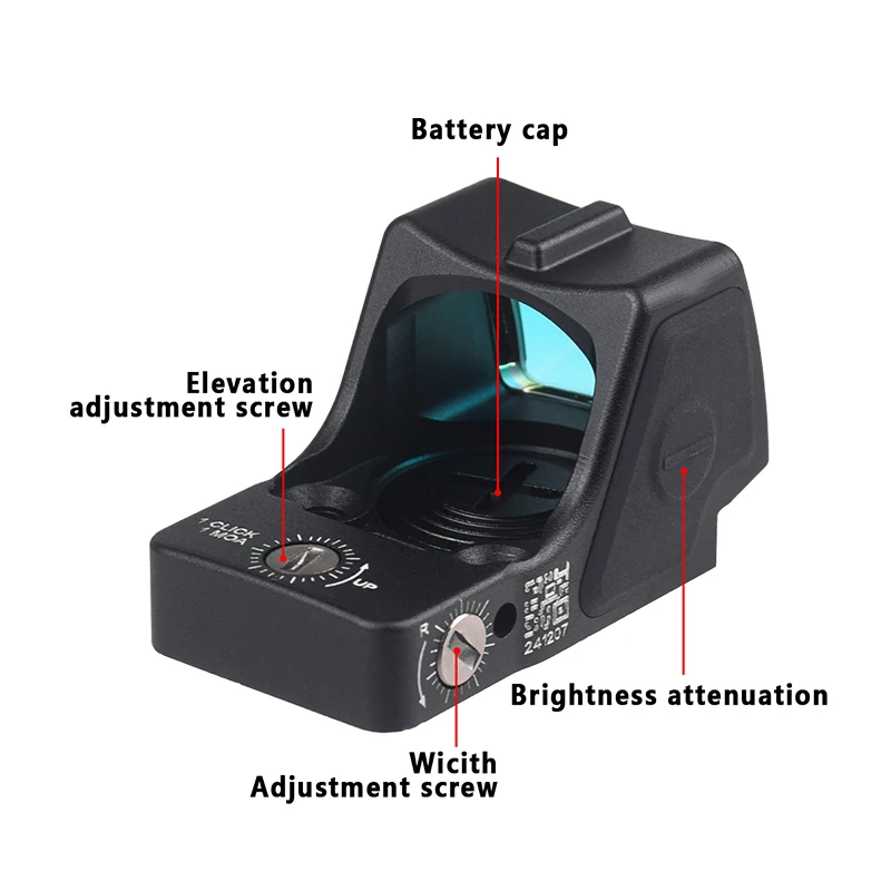 Taktische RM HD/CC SR Red Dot Anblick Kollimator Reflex G 17 Scope Optik Zielfernrohr Airsoft Waffen 20mm schiene Jagd Metall - imagen 4