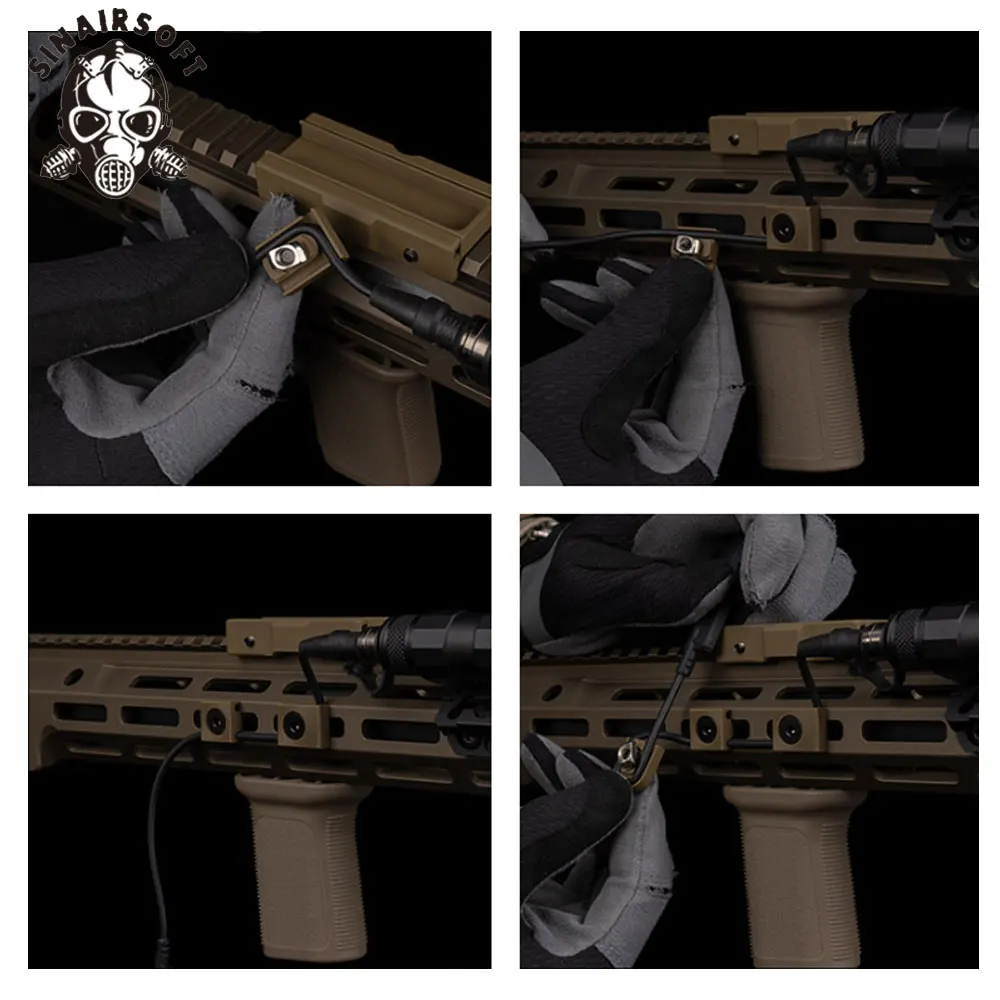 3 unids/set linterna luz láser Mlok sistema de guía de alambre abrazadera de Cable gestión de Clip accesorios fijos - imagen 5