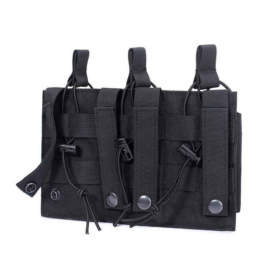 Chaleco táctico Molle de tres piezas para exteriores, bolsa de accesorios con Clip de subcarga, almacenamiento multifuncional, bolsa militar para balas de caza - imagen 5