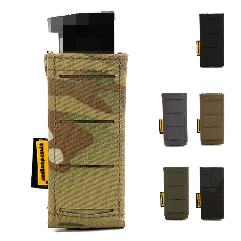 Emersongear-bolsa táctica LCS para cargador de pistola, 9mm, 556mm, 762mm, bolsa para Rifle Mag, portador individual, doble MOLLE, corte láser, Airsoft - imagen 4