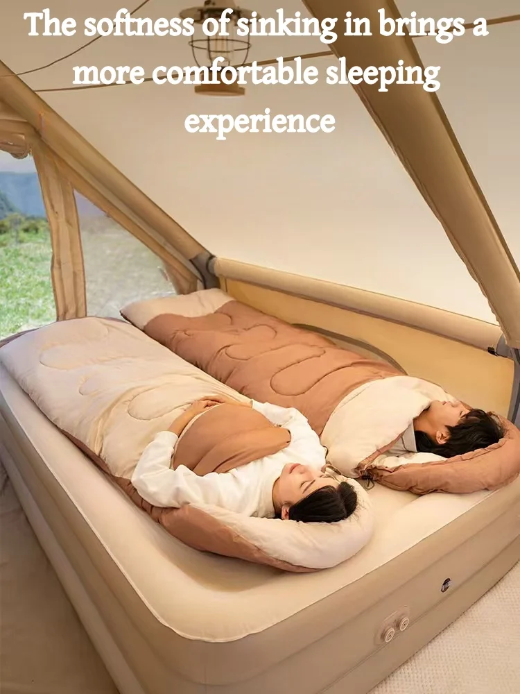 Saco de dormir ultraligero para acampar, sacos de dormir impermeables para viajes al aire libre, senderismo, 4 estaciones - imagen 2