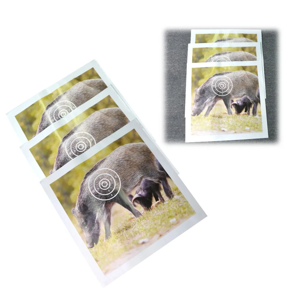 20/30 Uds. Papel de destino de animales de tiro con arco 40x40cm flecha de tiro objetivo arco de papel práctica de caza jabalí cara de destino engrosada