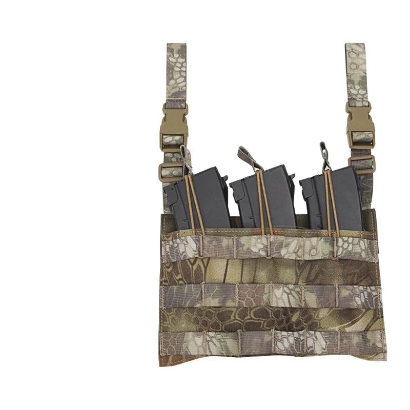 Bolsa Triple de nailon 1000D para revistas, funda táctica Molle Mag, bolsa abierta para juego de guerra, para caza, tiro, Camping, turismo - imagen 5