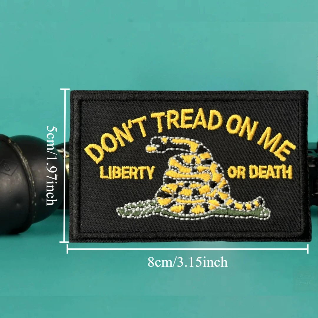 Parche táctico de moral de LIBERTY OR DEATH, brazalete militar, no marce en mí, parches bordados de gancho y bucle para pegatina de mochila - imagen 2