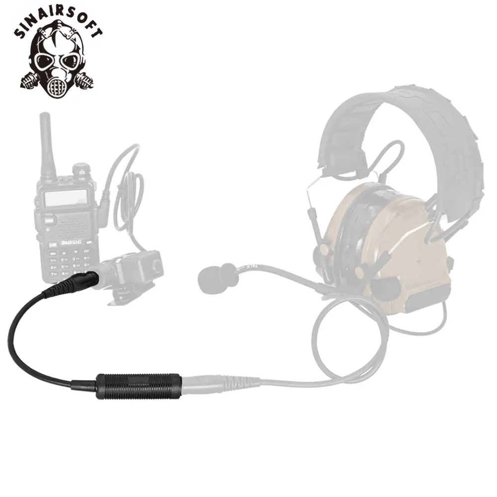 Adaptador de transformación de cableado de caza táctico Z Z-TAC Softair auriculares conectar PTT Ztac Airsoft accesorios para auriculares Z145 - imagen 5