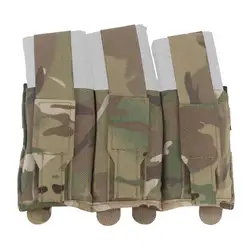 Bolsa MOLLE táctica triple cargador con solapa para airsoft y caza