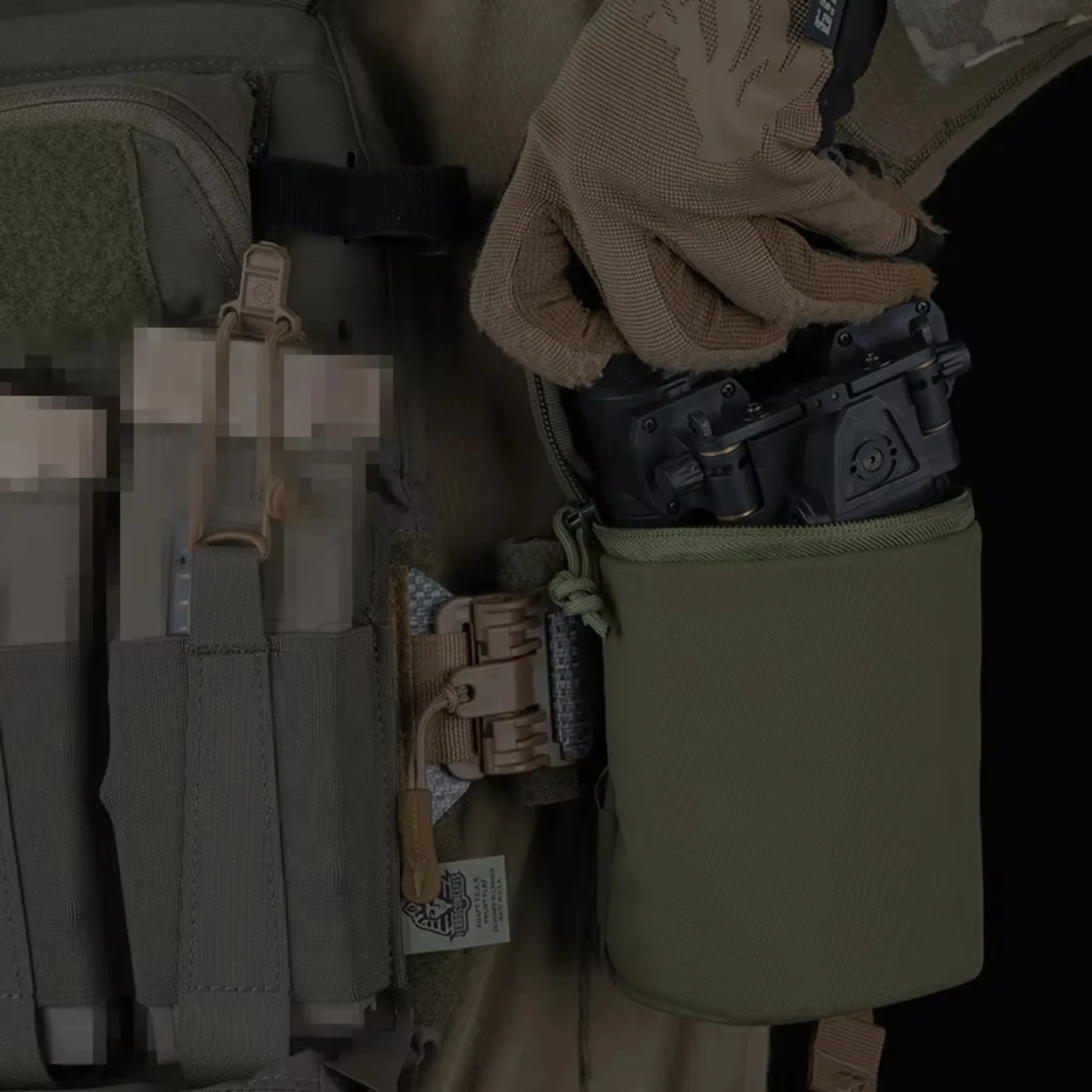 Bolsa táctica NVG acolchada NVG bolsillo MOLLE Binocular gafas de visión nocturna Estuche de transporte bolsa para Airsoft tiro caza - imagen 4