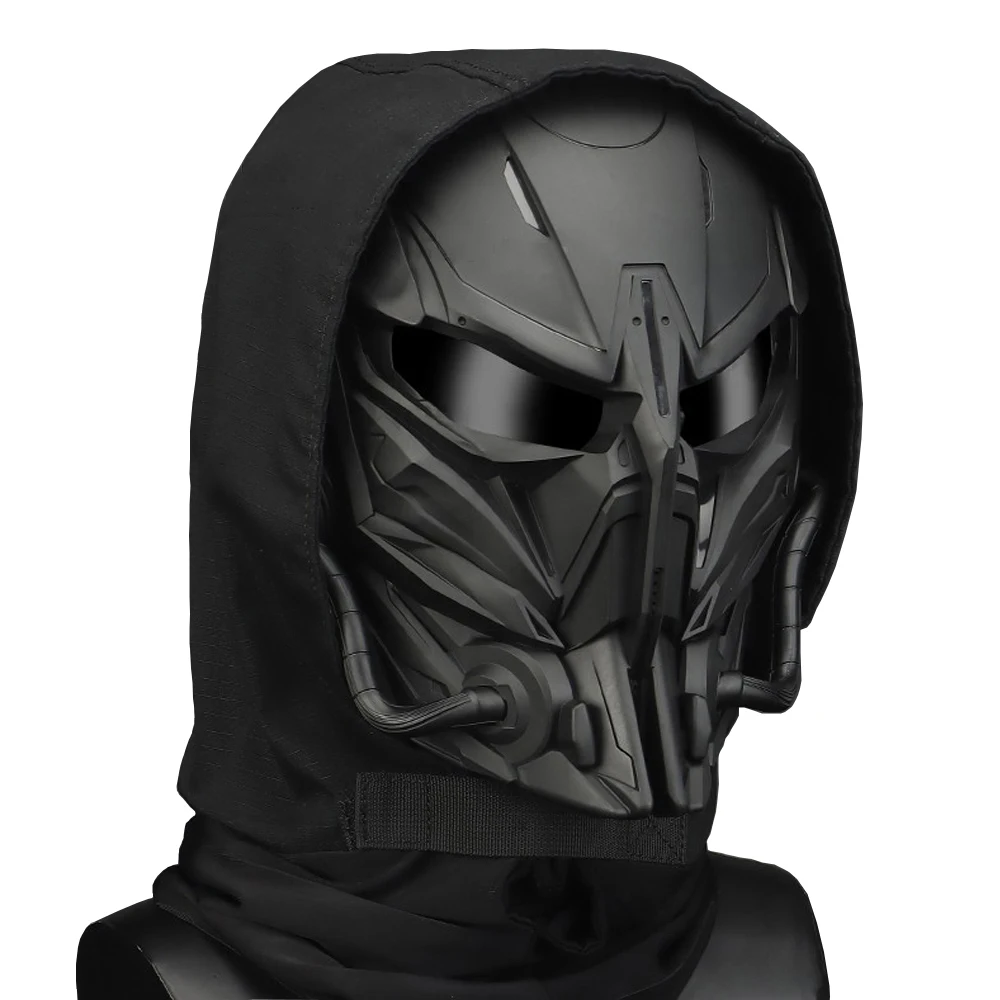 Máscara táctica Airsoft transpirable de cara completa Paintball CS juego de guerra máscaras protectoras originalidad Halloween Cosplay máscara de cascabel II