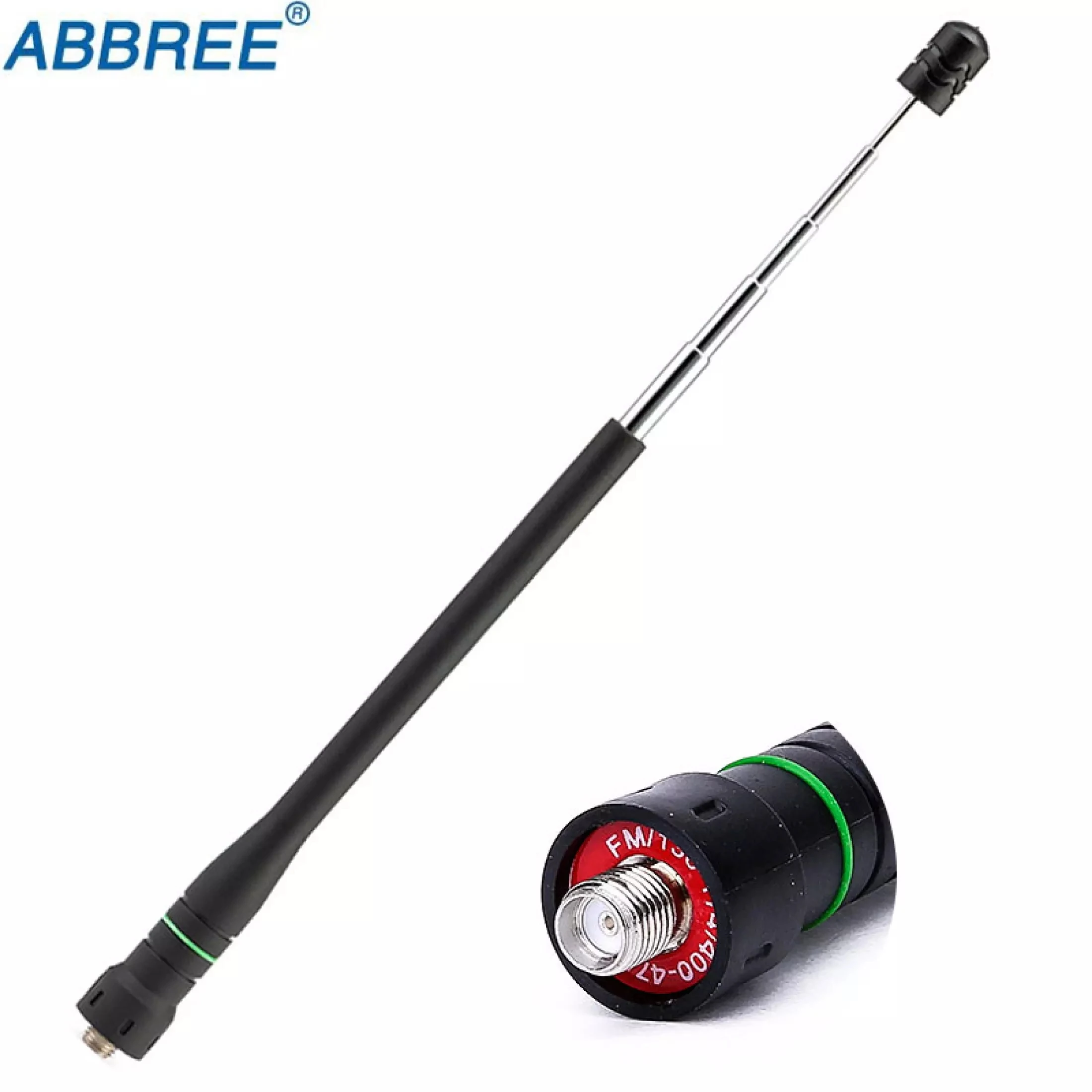 ABBREE AR-775 antena telescópica SMA-hembra/macho/BNC antena de doble banda para Quansheng UV K5 K6 Baofeng UV-5R BF-888S 21 Ham Radio - imagen 5