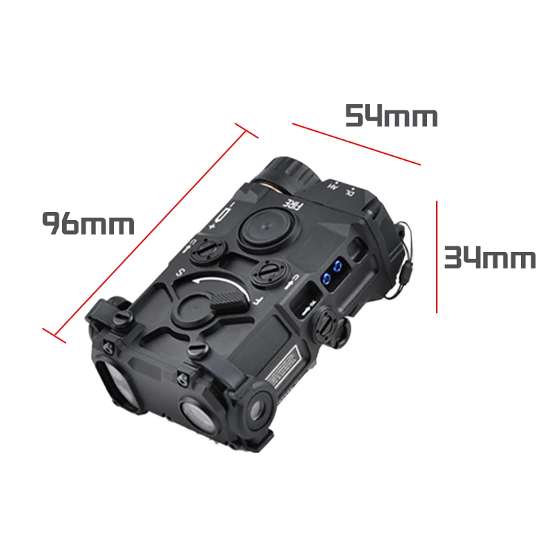 WADSN puntero láser táctico de Metal OGL, punto rojo, alta potencia, verde, azul, luz LED blanca, brillo ajustable, versión con todas las funciones - imagen 3